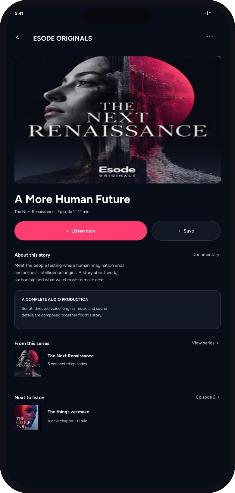 Esode app: Shape the story